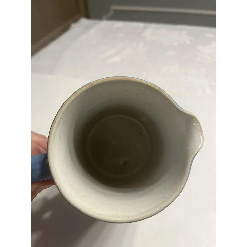 Antique 1891-1908c Wedgwood Blue Jasperware 6” Pitcher